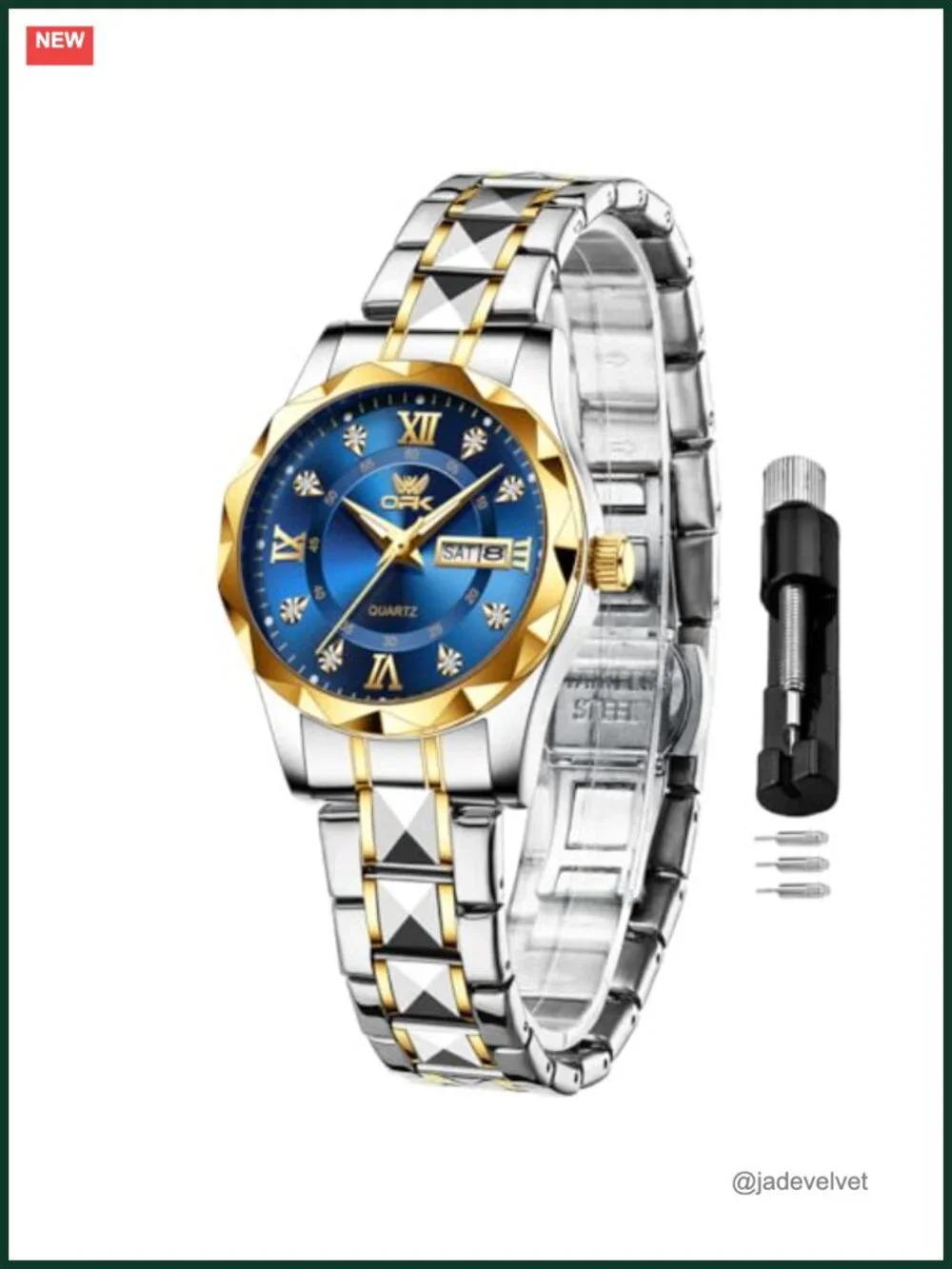 Women's Stainless Steel Dress Watch Luminous Waterproof Easy to Read